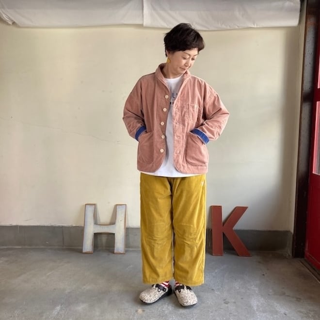 快晴堂 レディース ジャケット きれいなシャンブレーコール シャツ