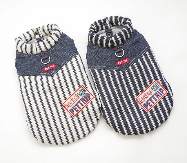 《即納》1103284 ボーダーデニムアウター