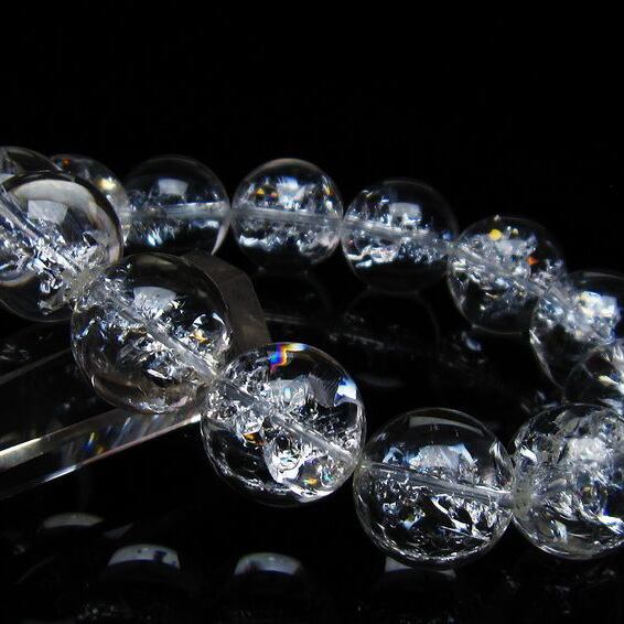 アイリスクォーツ 水晶 ブレスレット 18mm 一点物 おまかせ便 111-35501