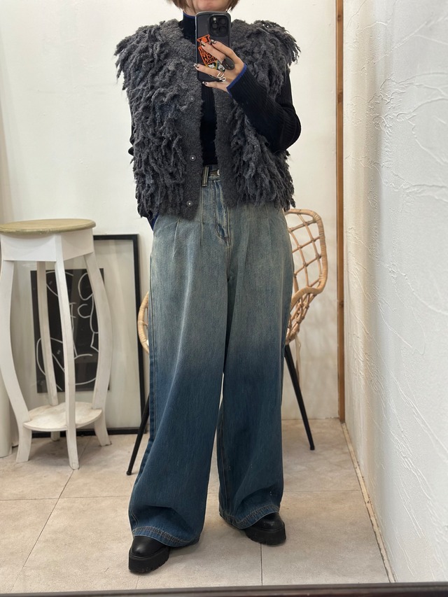 【CYAN TOKYO '25 winter】グラデーションデニムワイド