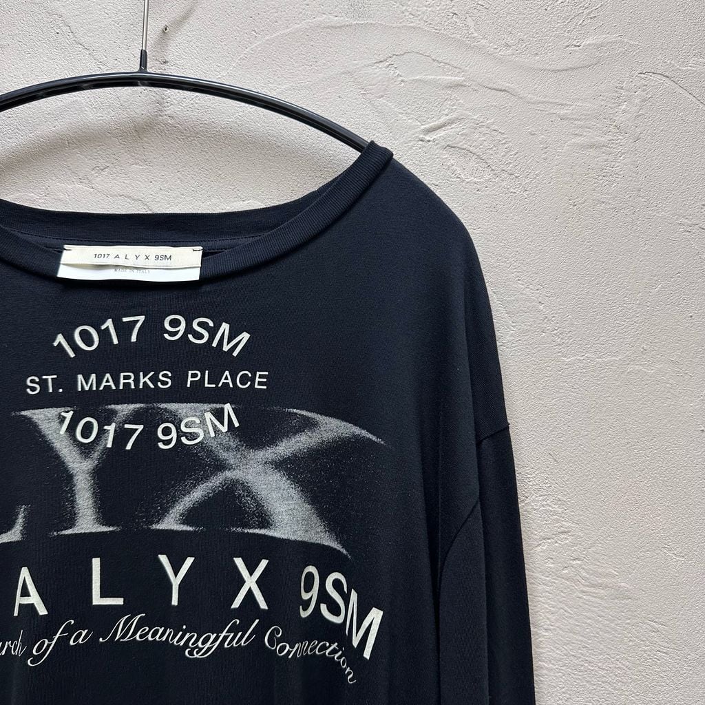 alyx Alyx ロングスリーブ T 転写 ロンT ALYX アリクス 23SS Graphic Logo Print Shirt ロンT ブラック size:L