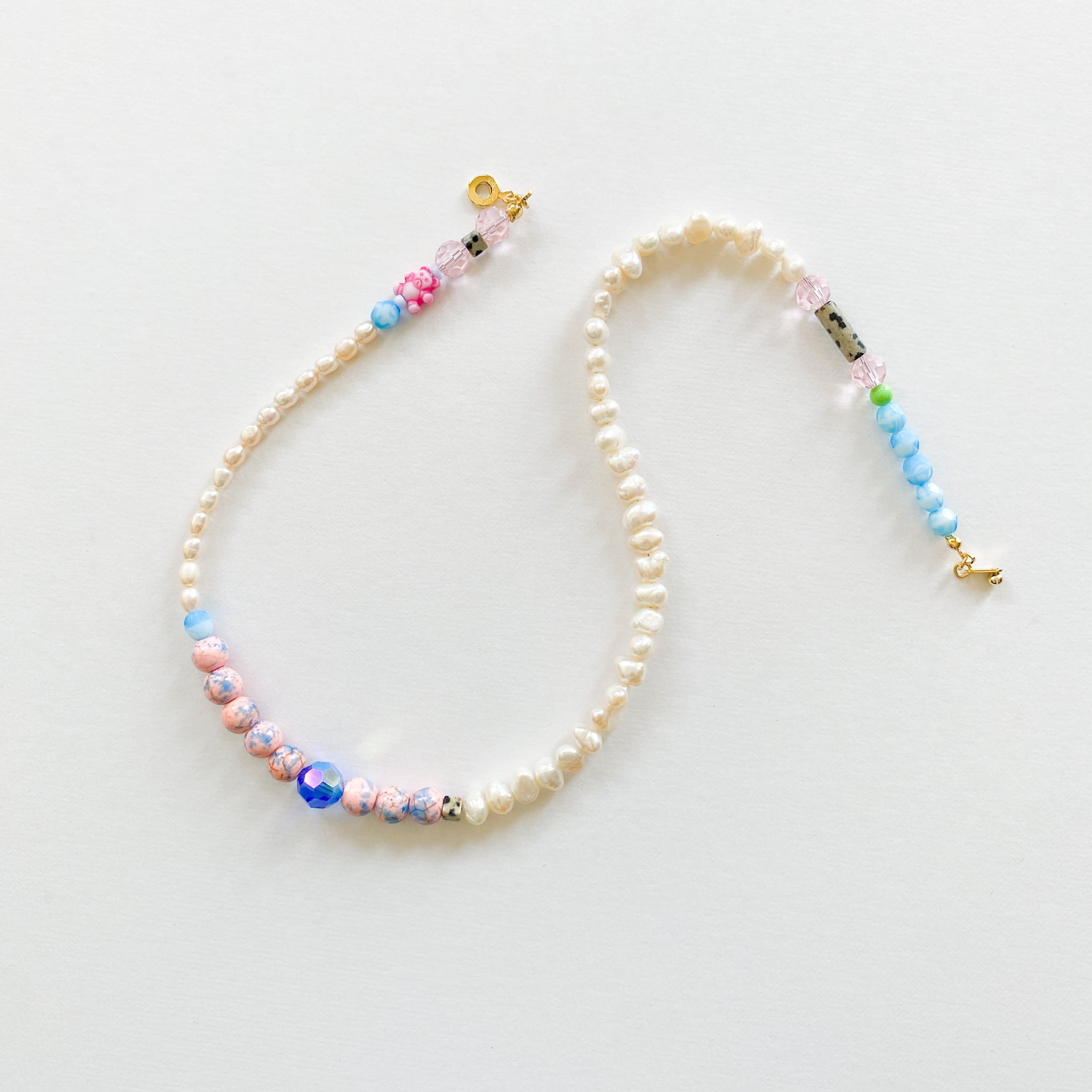 淡水パールとビーズのネックレス