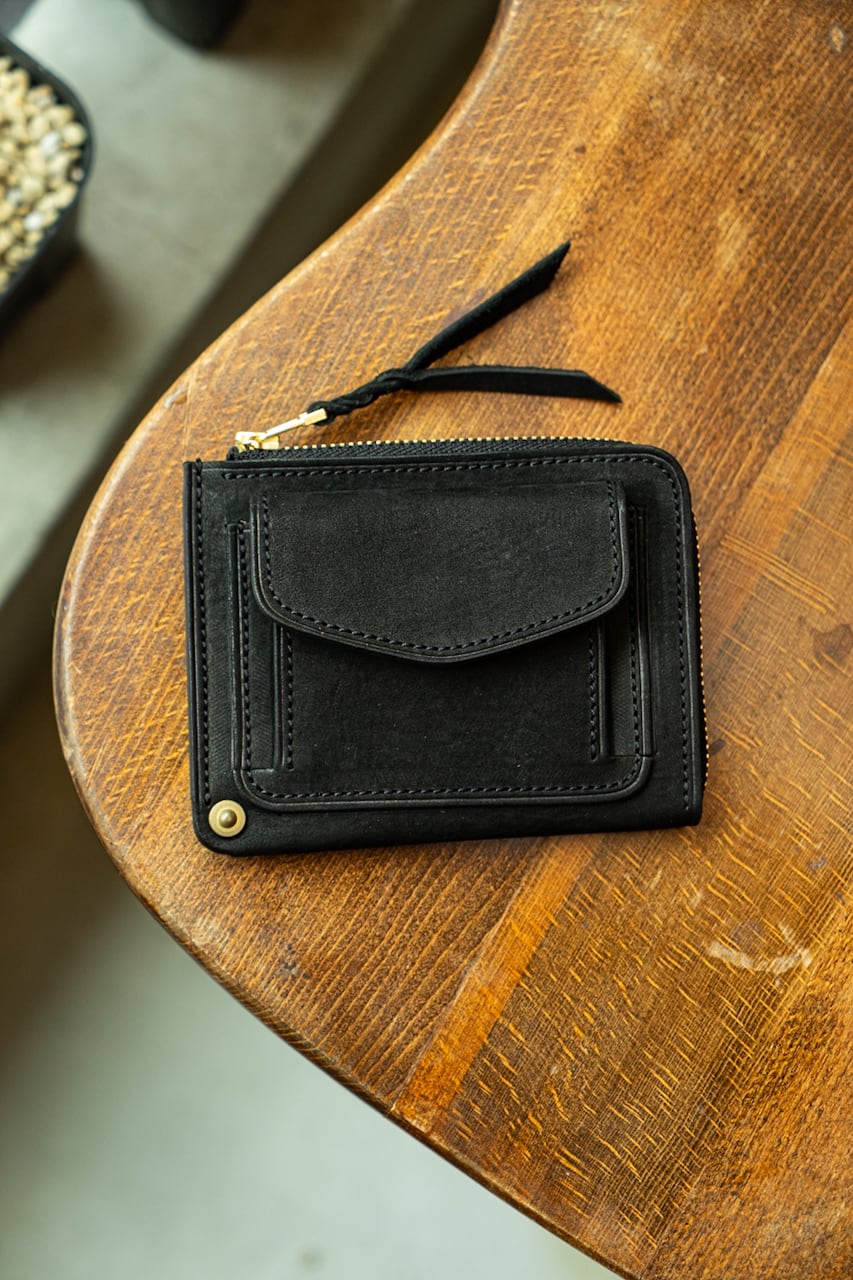 easy wallet 「LINO black horse nubuck」 | nanaladesign