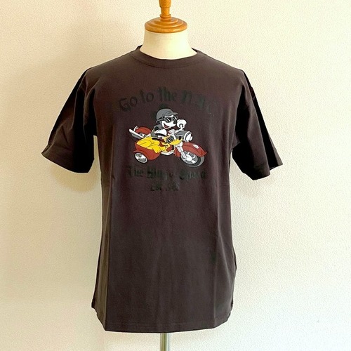 Schott×DISNEY/GO TO THE N.Y.C.T-SHIRT　Charcoal