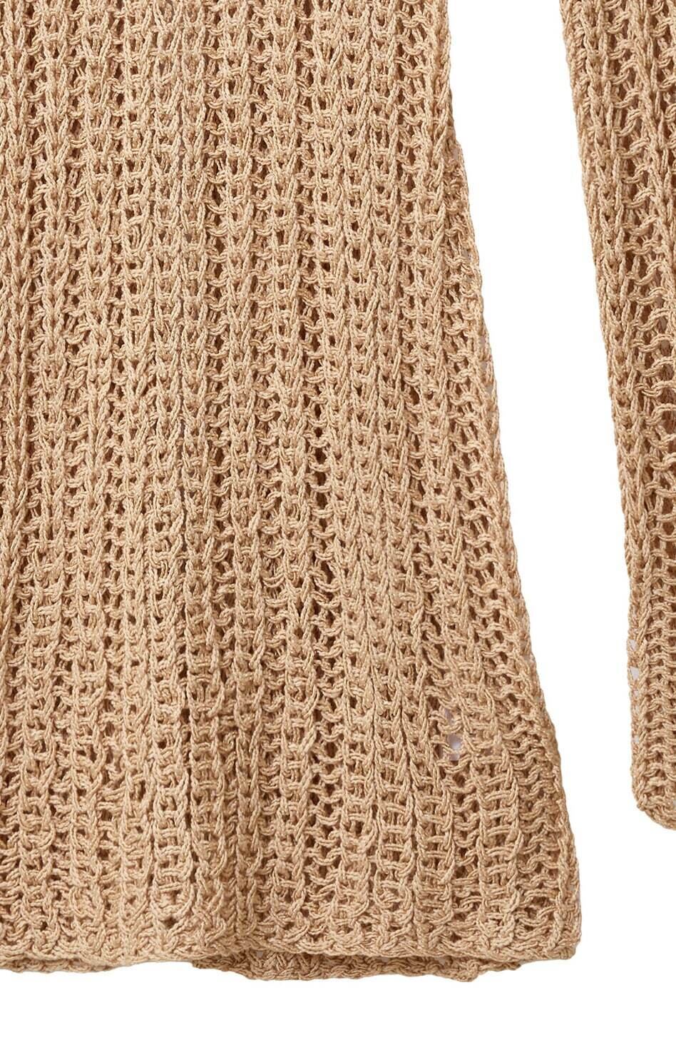 CLANE BACK SLIT CROCHET KNIT TOPS -BEIGE- | Chapel CLANE BACK SLIT CROCHET KNIT TOPS -BEIGE- | Chapel