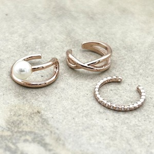 イヤーカフ：バリエレールパール　イヤカフ　ノンホール　ユニセックス