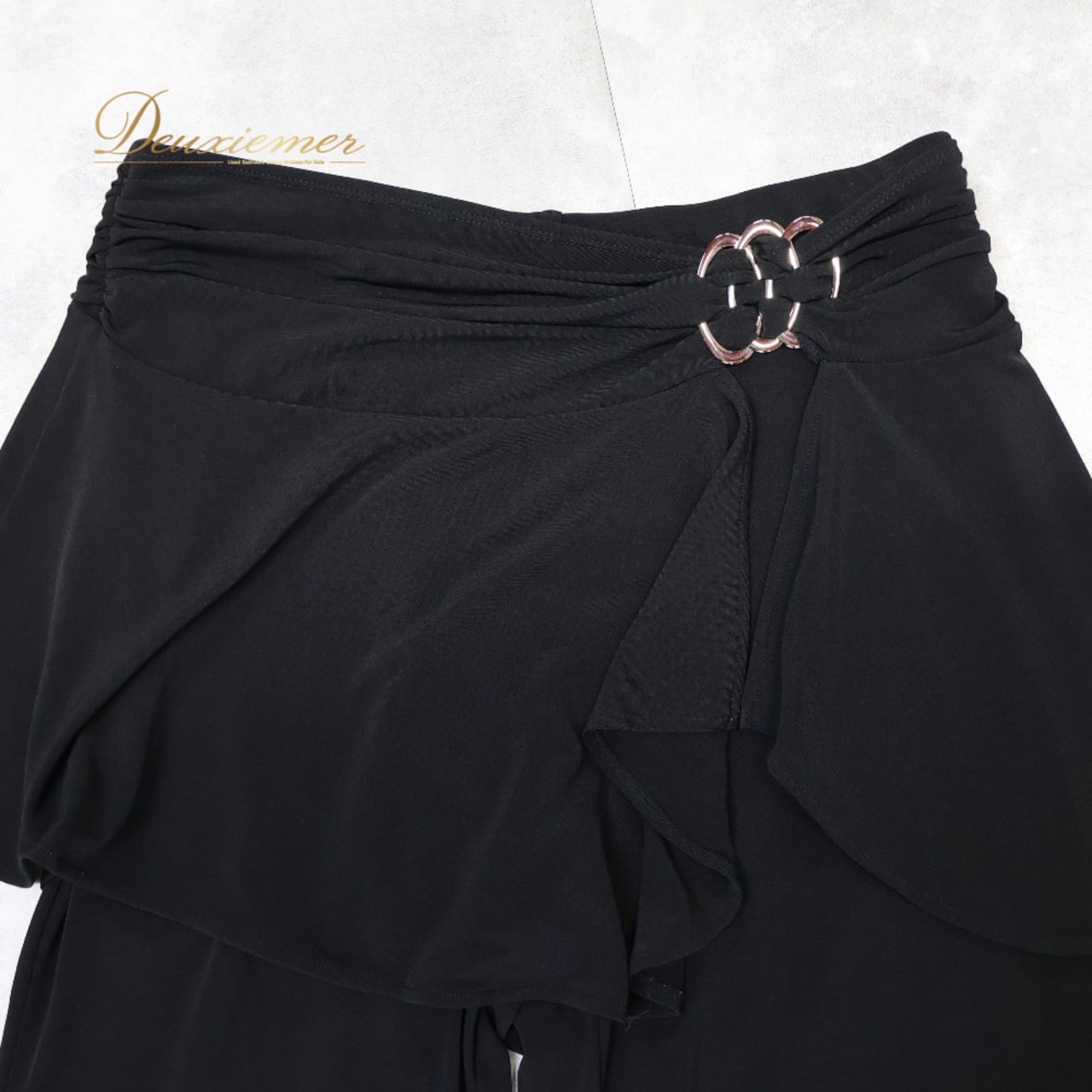 社交ダンス 衣装 Chacott チャコット ボトムス パンツ ズボン レッスンウェア ブラック系 練習 レッスン 黒 飾り 伸縮 ストレッチ シンプル おしゃれ ダンス衣装 イベント ステージ パーティー レディース 長ズボン