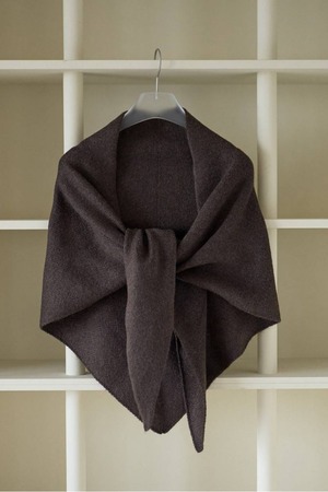 ànuke Knit Triangle Scarf ニットトライアングルスカーフ Brown