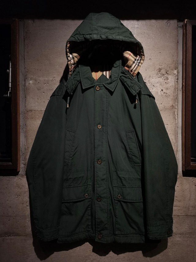 【Caka】"Burberrys" Detachable Hoodie Vintage Loose Half Coat