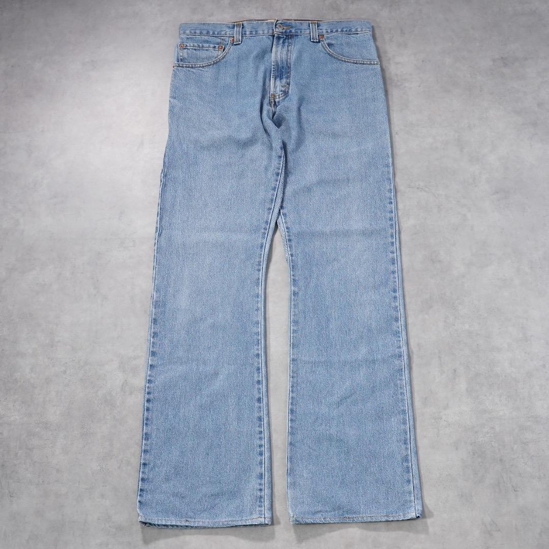 リーバイス517 Levis W33 フレアブーツ ボトム 青 古着 18442