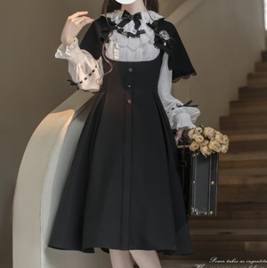 クラロリ♡ケープ＆バッジ付きクラシカルワンピース　wanpi20　