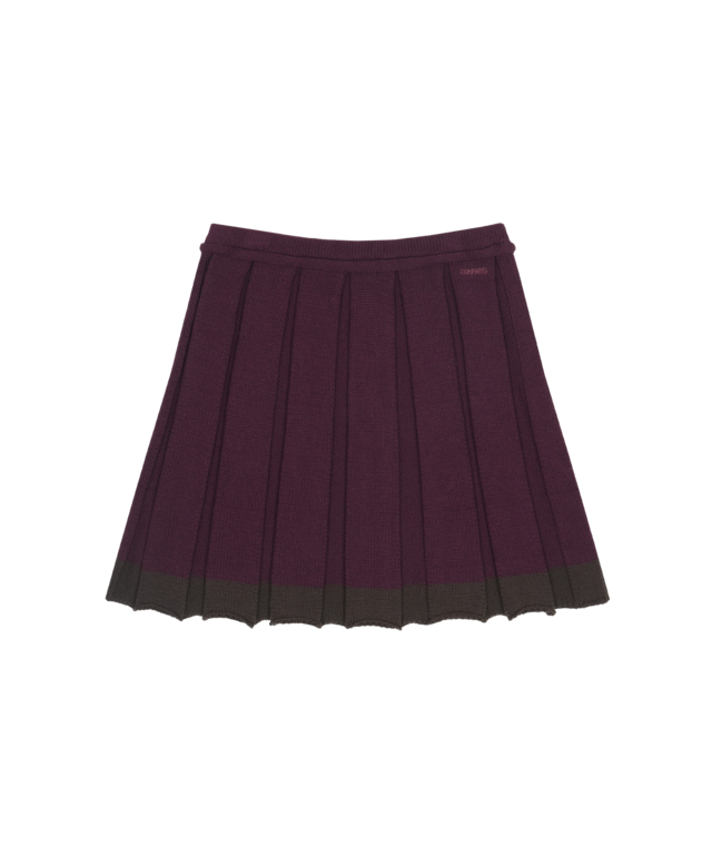 [COYSEIO] KNIT PLEATS SKIRT WINE 正規品 韓国ブランド 韓国通販 韓国代行 韓国ファッション コイセイオ 日本 店舗