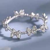 指輪 かわいい シルバー 蝶々 リング