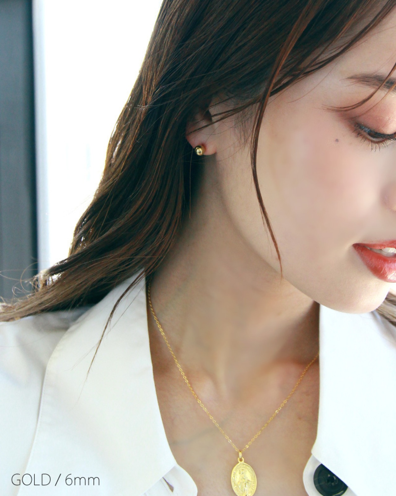 【ネコポス便】ピアス 選べるサイズ シンプルボールピアス 　20011948