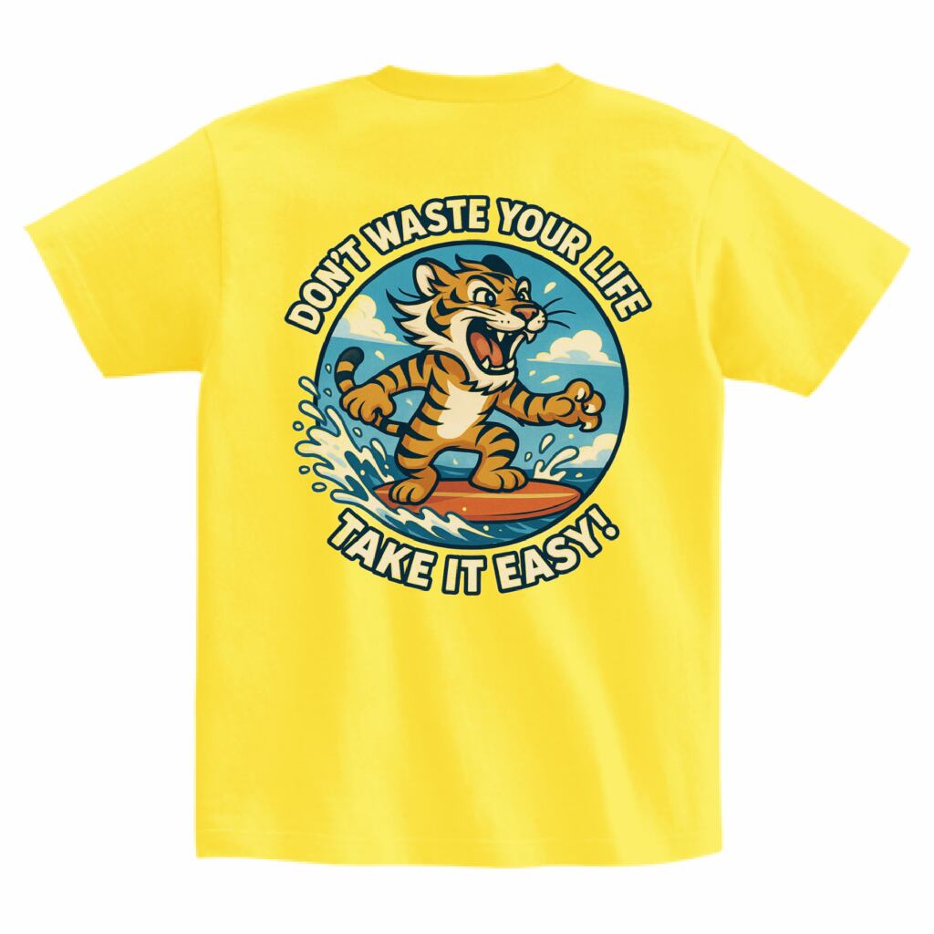 TAKE IT EASY!サーフタイガーTシャツ【デザインTシャツ】