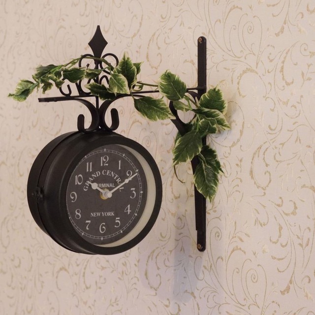 ウォールクロックS 壁掛け時計 掛け時計 インテリアクロック ヨーロピアン おしゃれ 英国風 デザイン時計 子供部屋 アンティーク雑貨