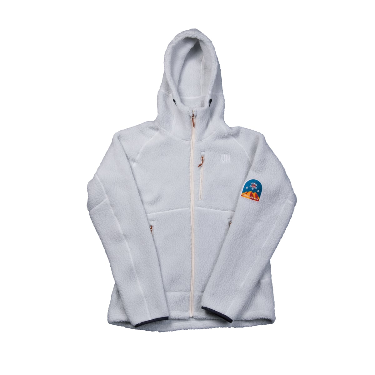 UN3500 Boa fleece hoody / white grey | unfudge ONLINE STORE powered by BASE