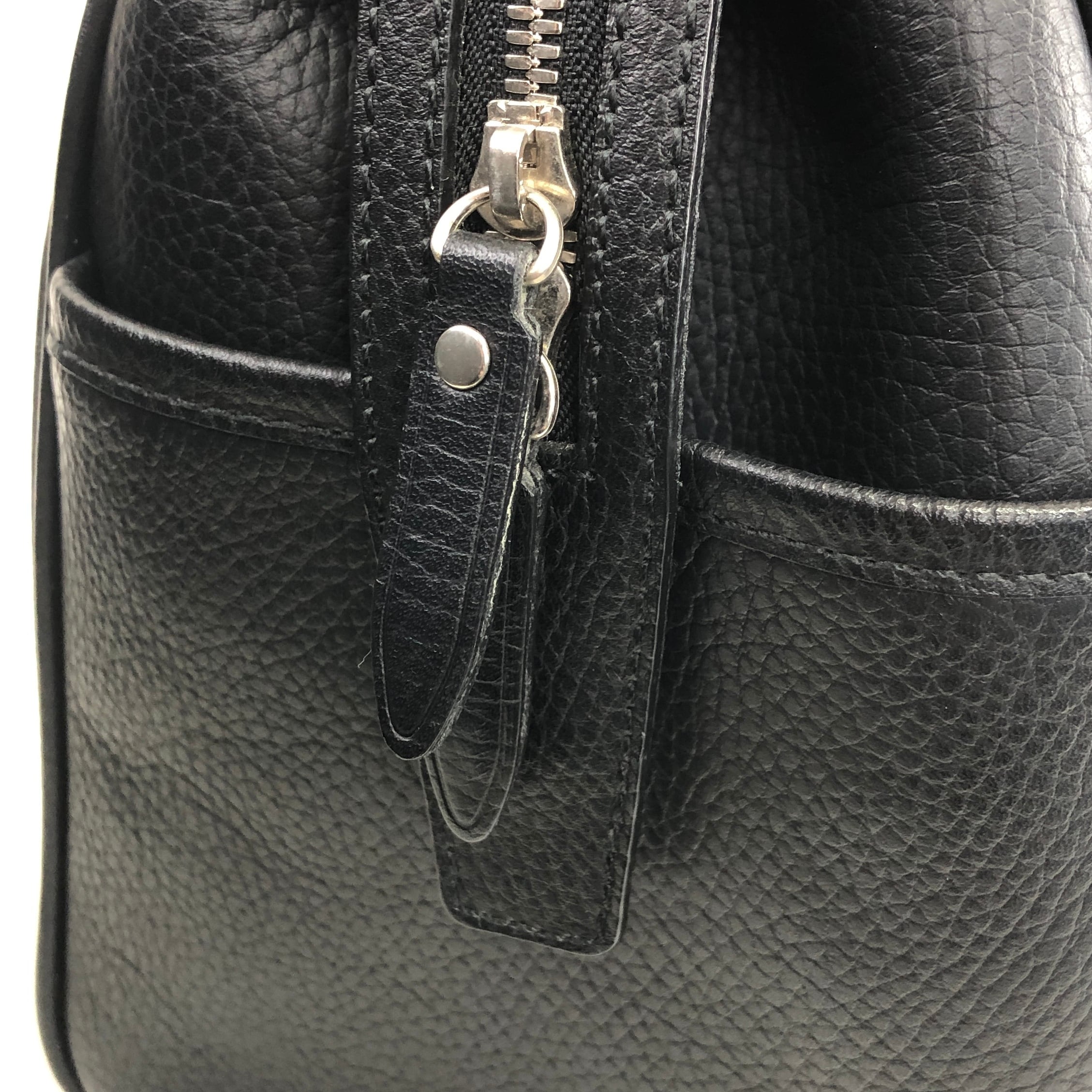 BURBERRY バーバリー ハンドバッグ ブラック ロゴ レザー ボストン
