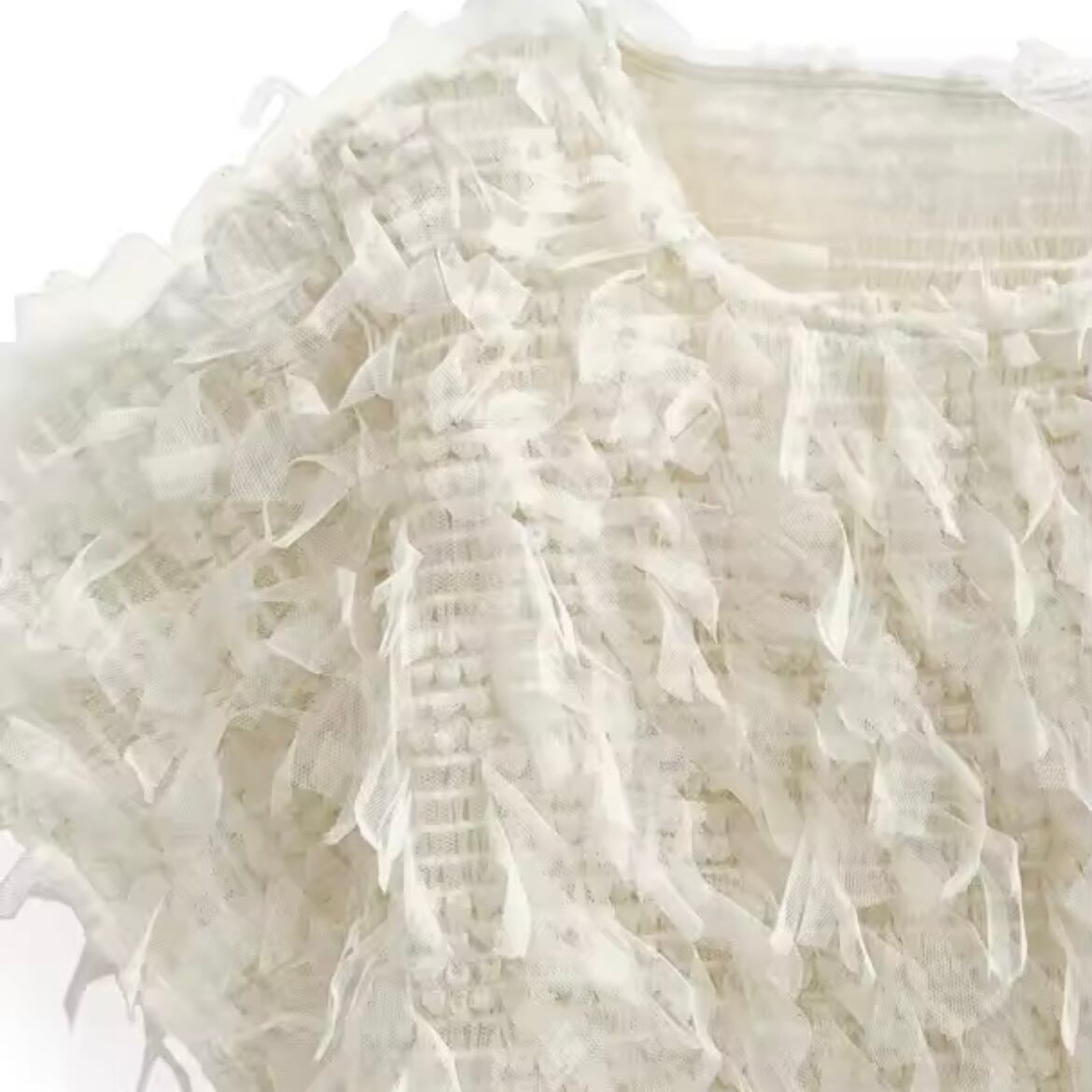 ribbon soft tulle tops