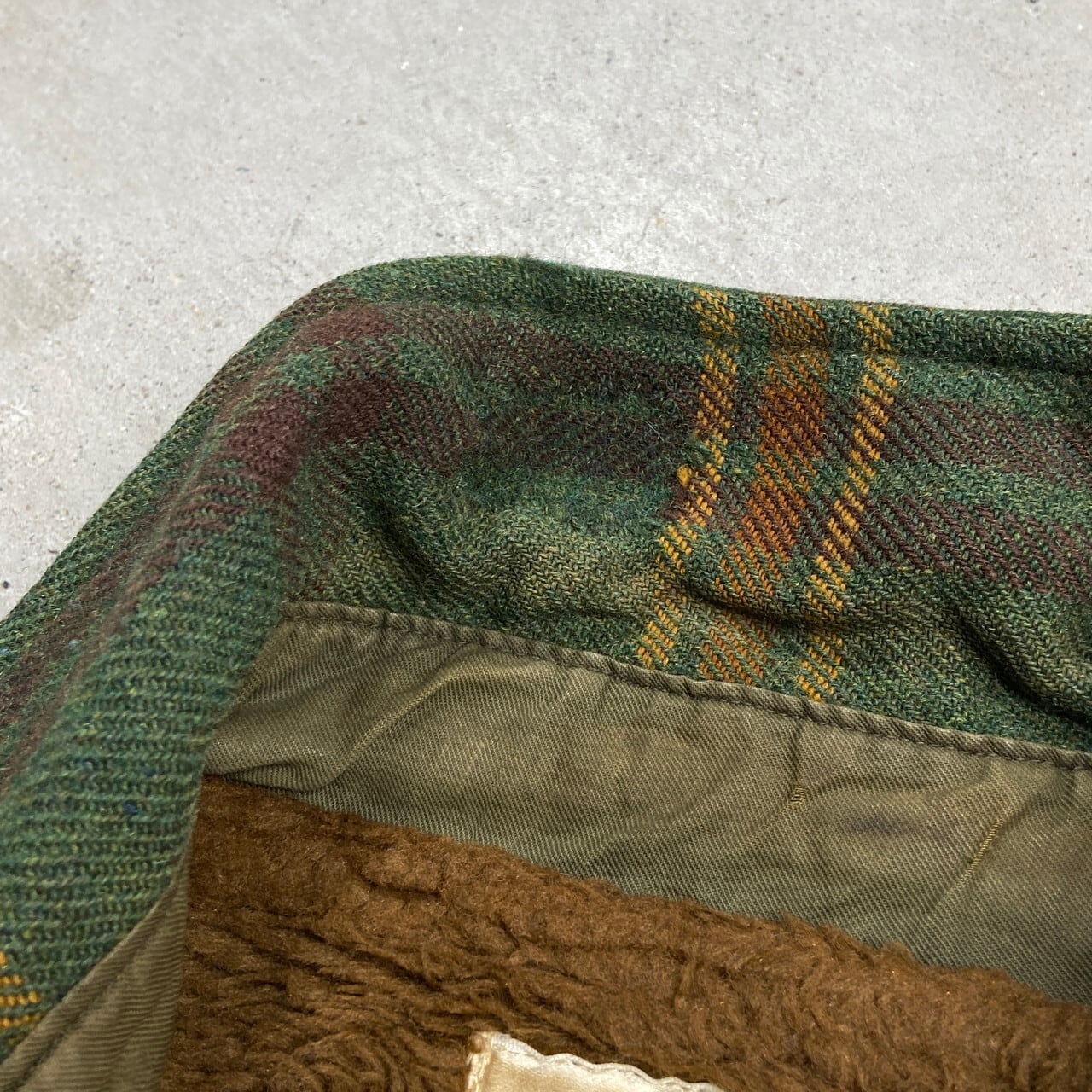 70年代 WOOLRICH ウールリッチ チェック柄 ボアライナー ウールシャツ