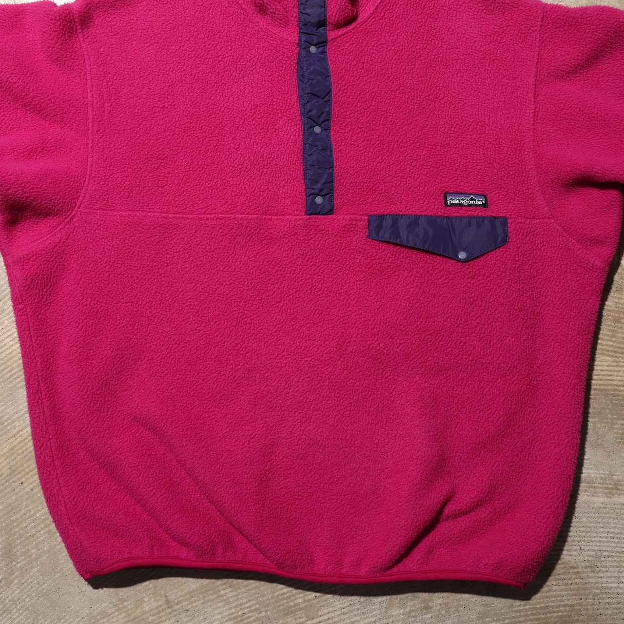 極美品 L 91年 前立てナイロン USA 旧肉厚個体 Synchilla Snap-T Patagonia シンチラ スナップT パタゴニア