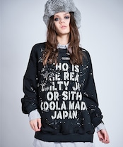 ロゴプリントヴィンテージルーズTOPS (BLACK) CQ-47029