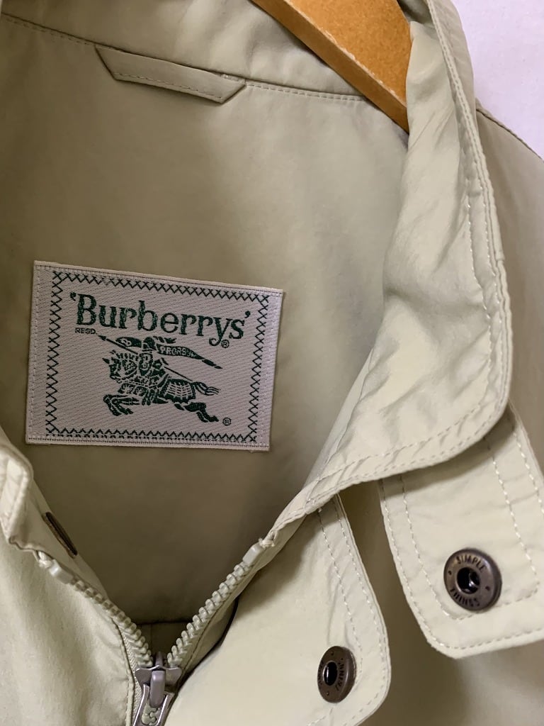 1980~90's Embroidery Design Stand Collar Zip-Up Jacket "Burberrys"