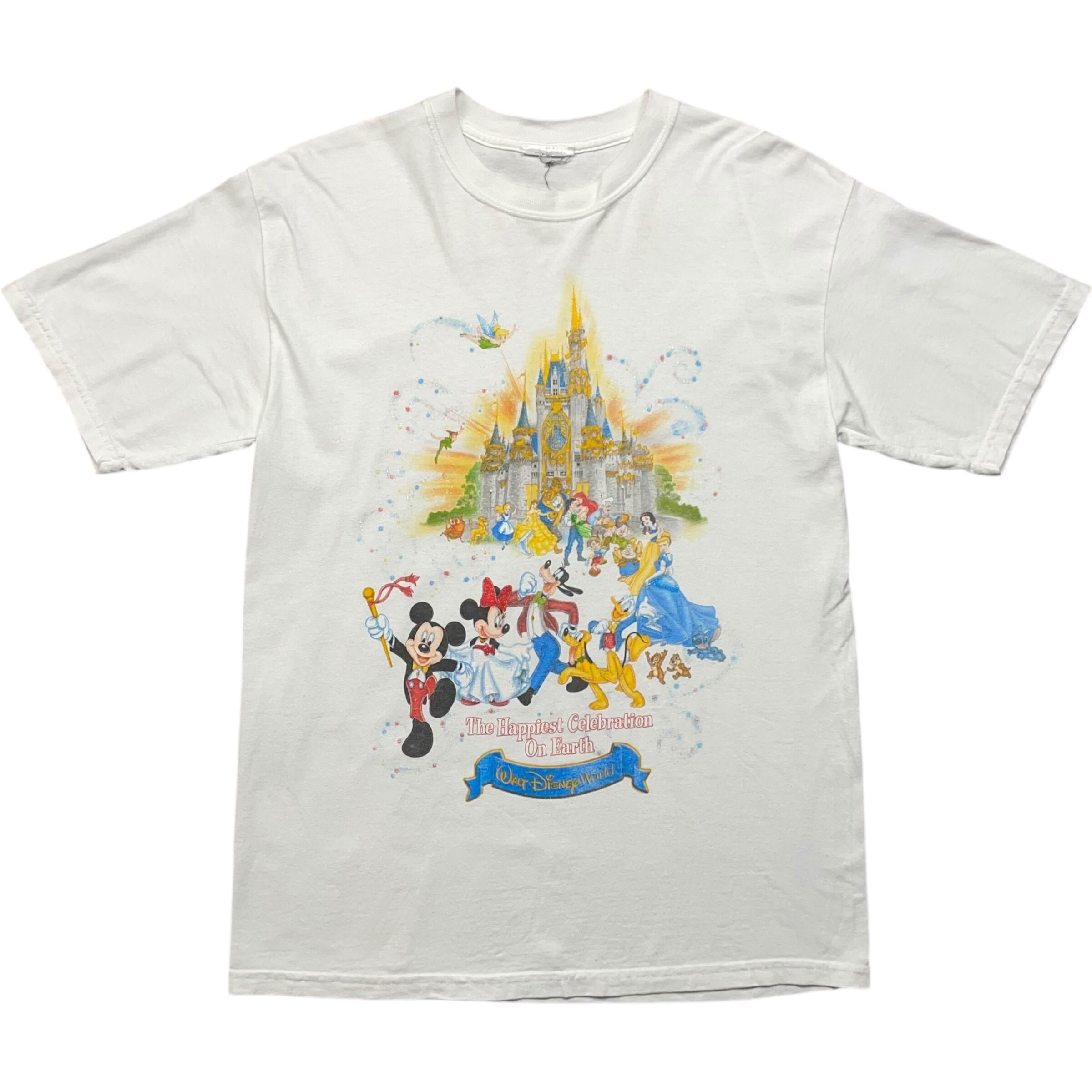 《L》 Disney ディズニー Tシャツ 両面プリント ライトストーン ホワイト no.7354