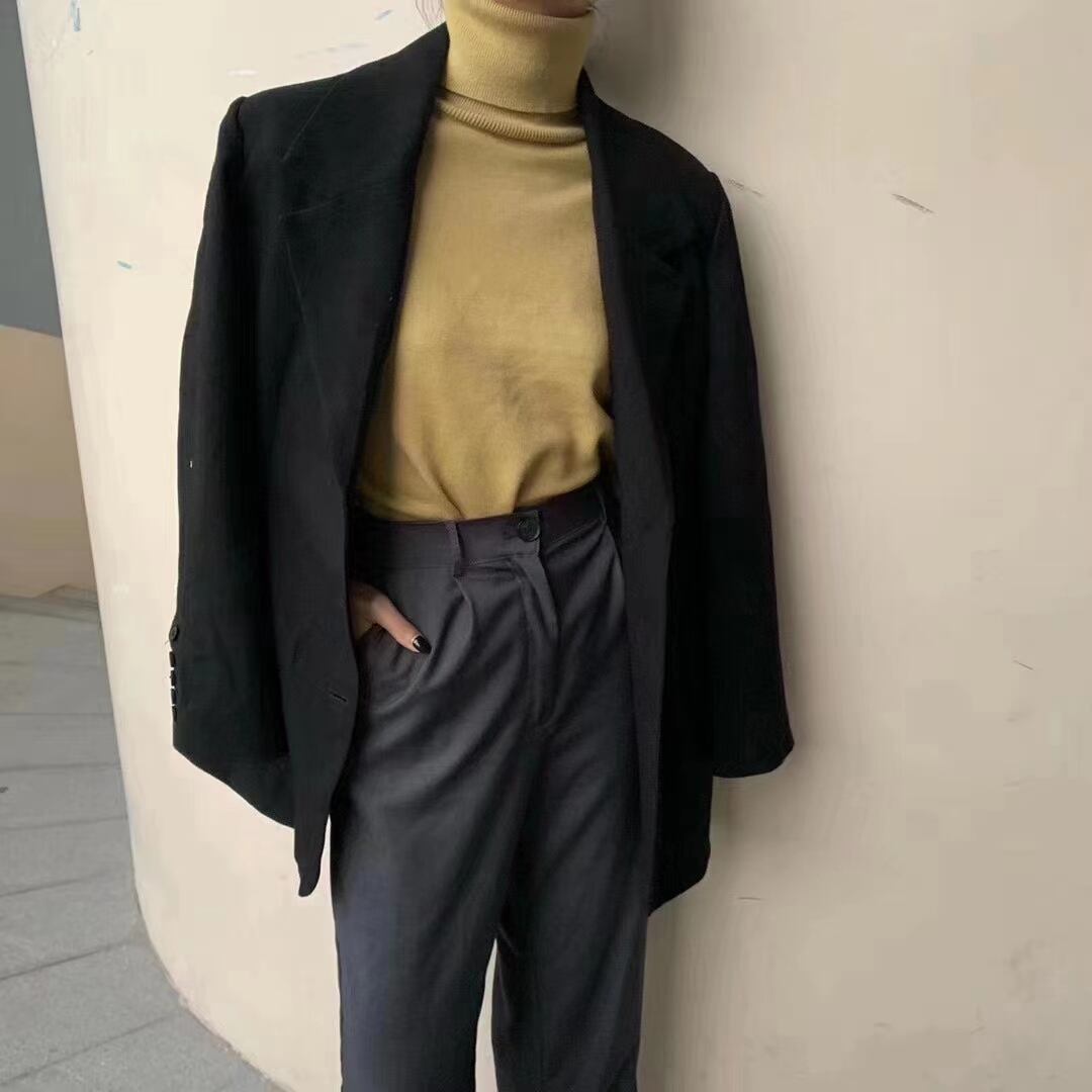 袖口スリット入り　ハイゲージニット　AJ2205−D04