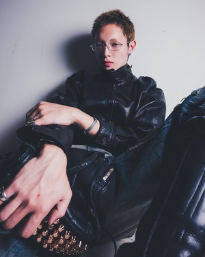 未採寸"POLO by Ralph Lauren" 1990's lamb leather short jacket "BLACK"