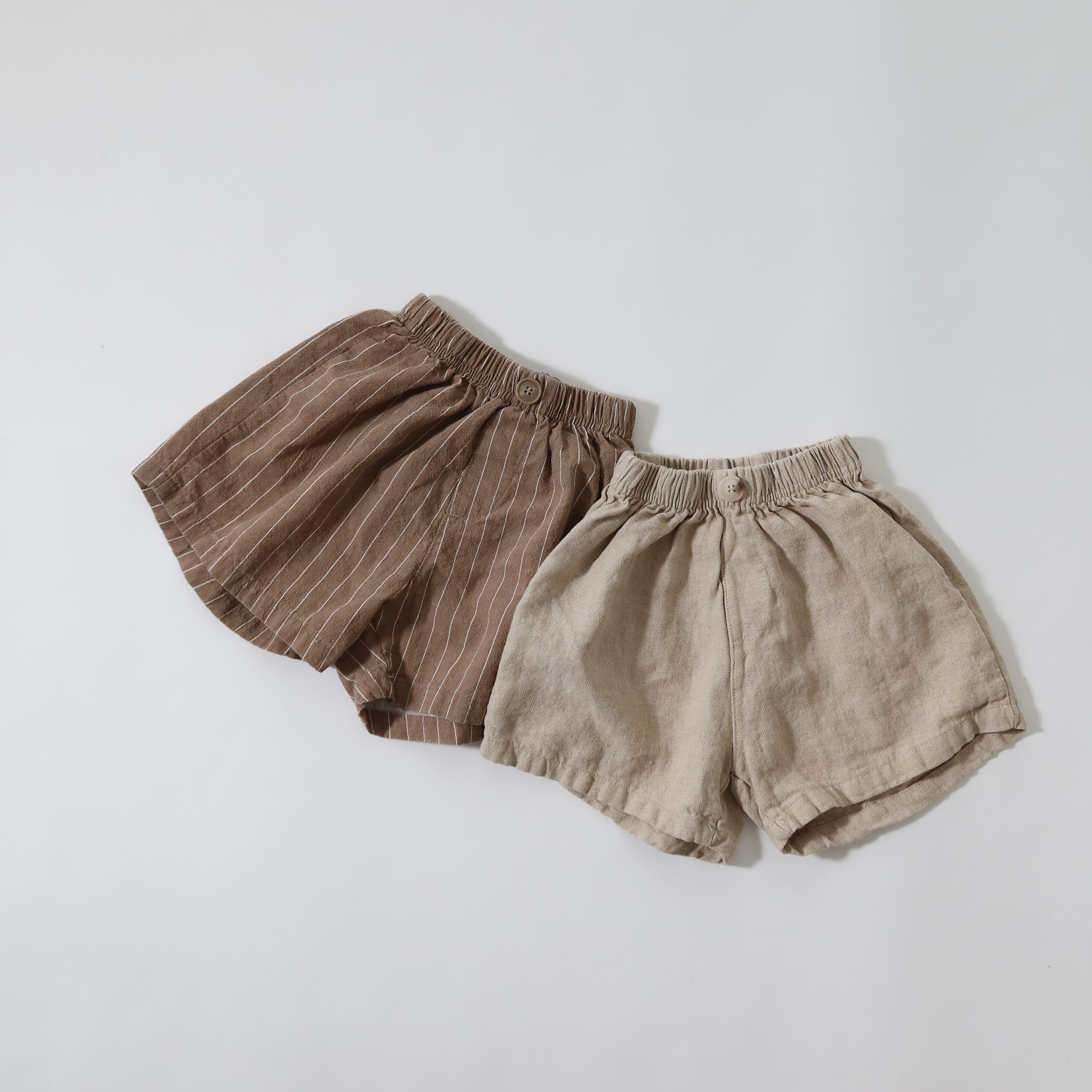 シンプルボタンショートパンツ