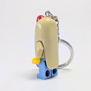 ★ブロックフィギュアキーホルダー★【 ホットドッグくん！】〚アメリカン雑貨 アメトイ〛