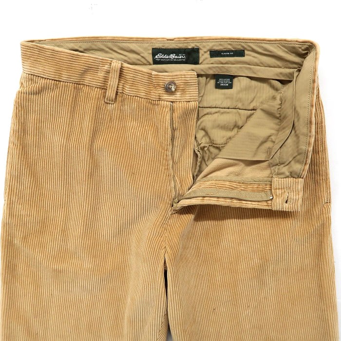 古着 エディーバウアー 太畝 コーデュロイパンツ イエローブラウン