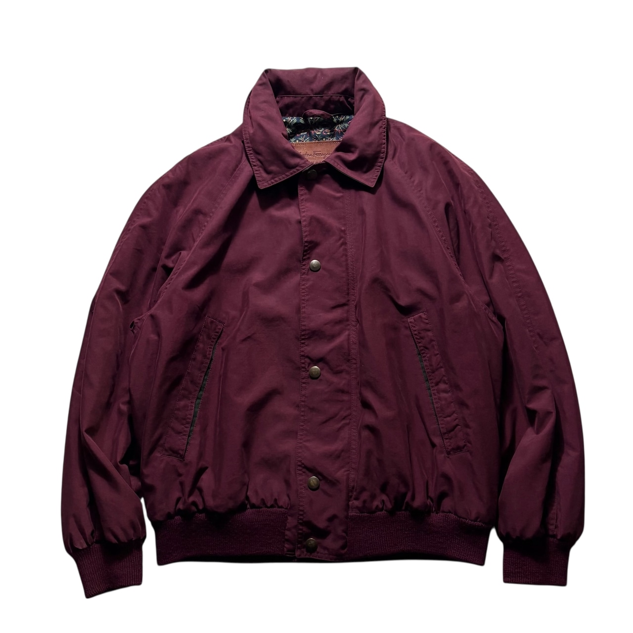 vintage SALVATORE FERRAGAMO bordeaux color drizzler jacket