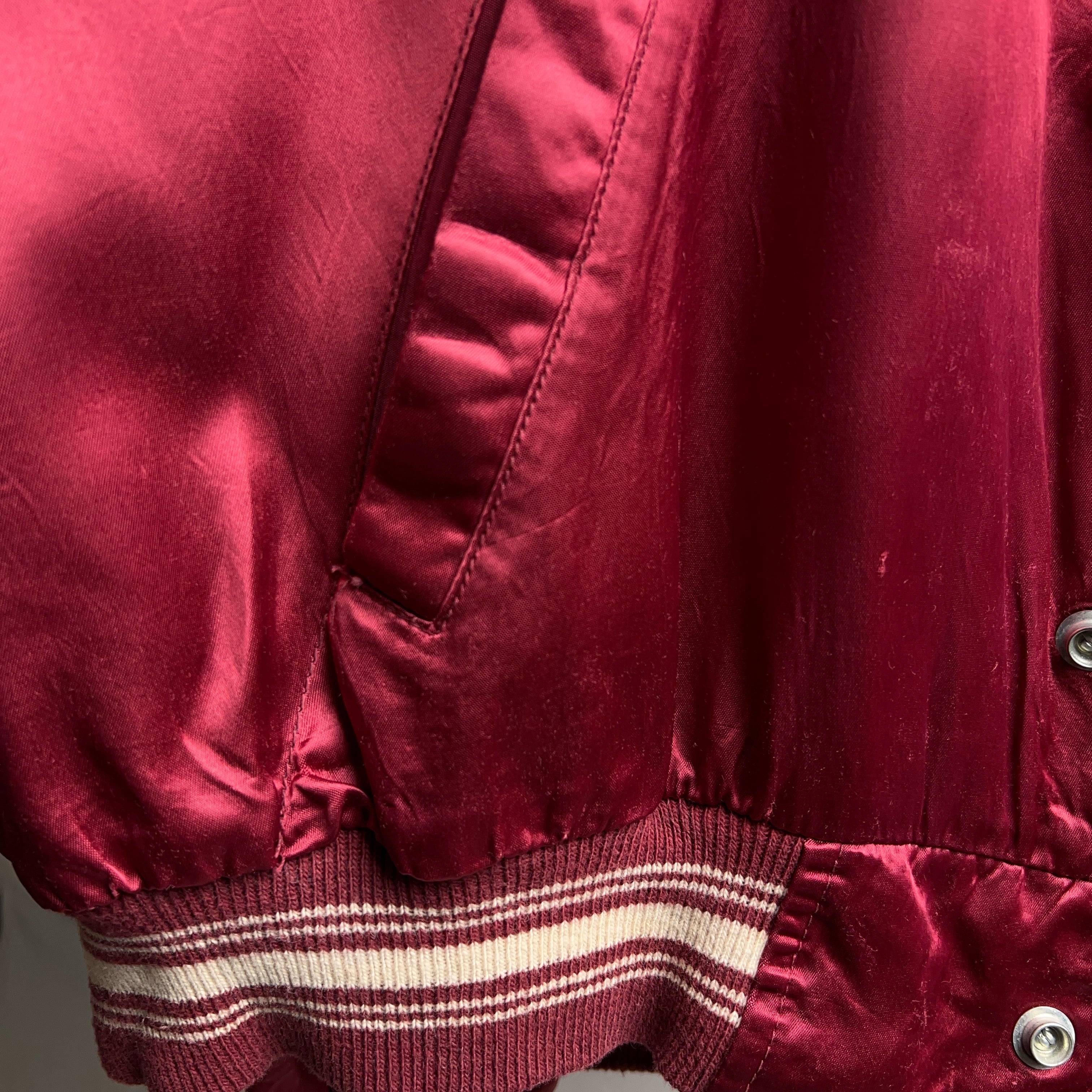 1960's SATIN STADIUM JACKET 60年代 サテン スタジャン リブ