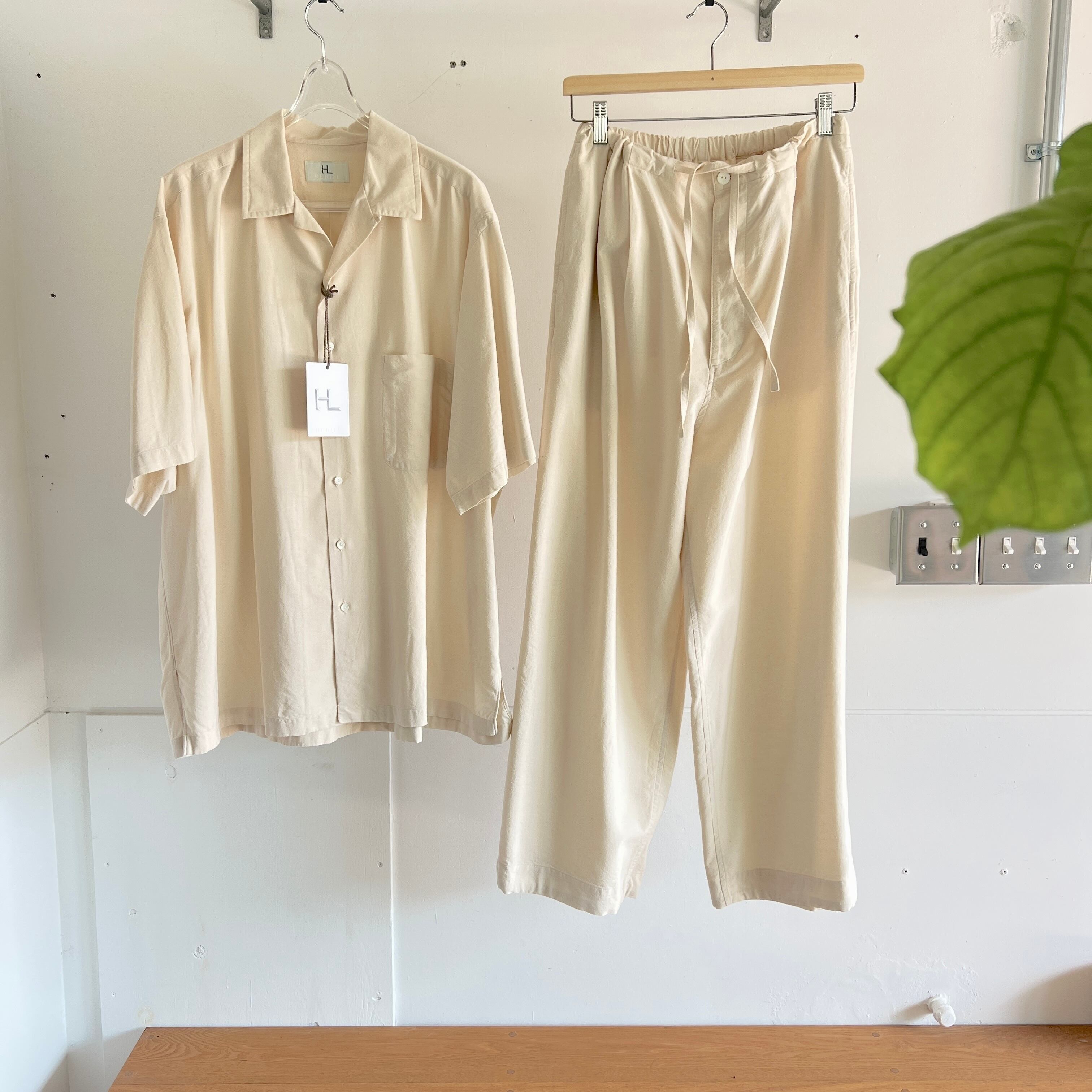 HERILL/ヘリル・Silk cotton nep Opencollar shirts | a flat shop