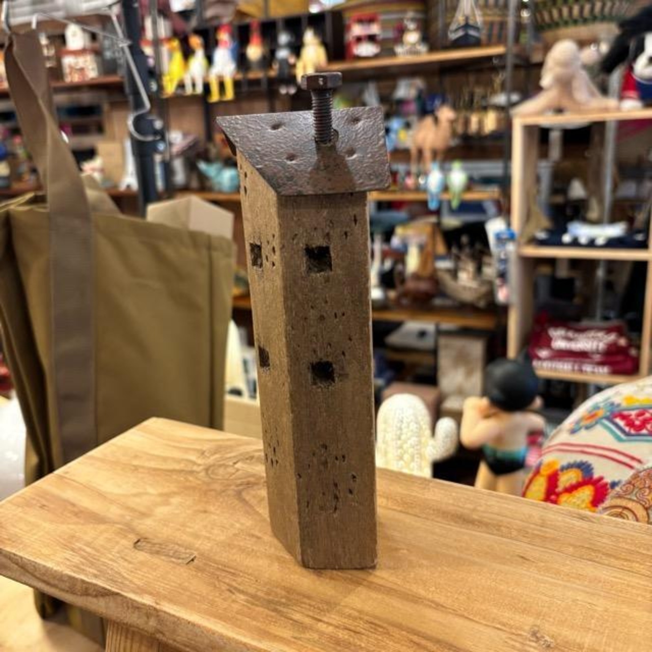 China Wood House Object 2Type 中国 ウッドハウスオブジェ 2種 置物 インテリア雑貨 ギフト 飾り