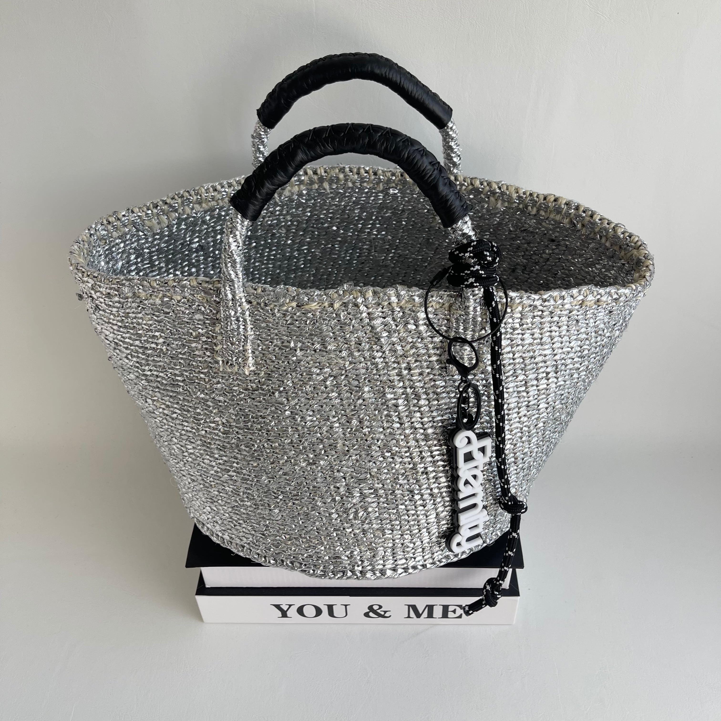 追加発売】Kago-Bag / ML / Eternity charm / Silver / 巾着バッグ付き