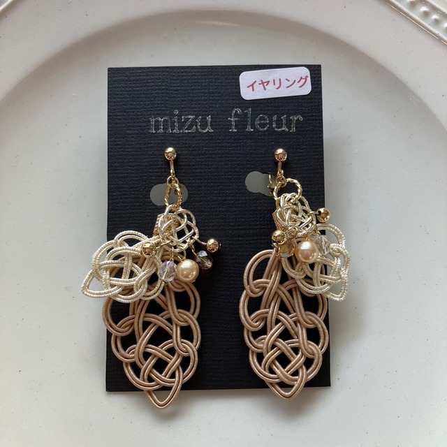 水引イヤリング　E-6  mizu fleur