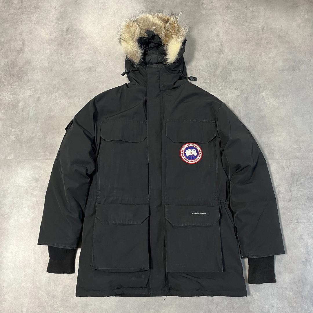 カナダグース エクスペディション パーカー ダウンジャケット 黒 L相当 古着