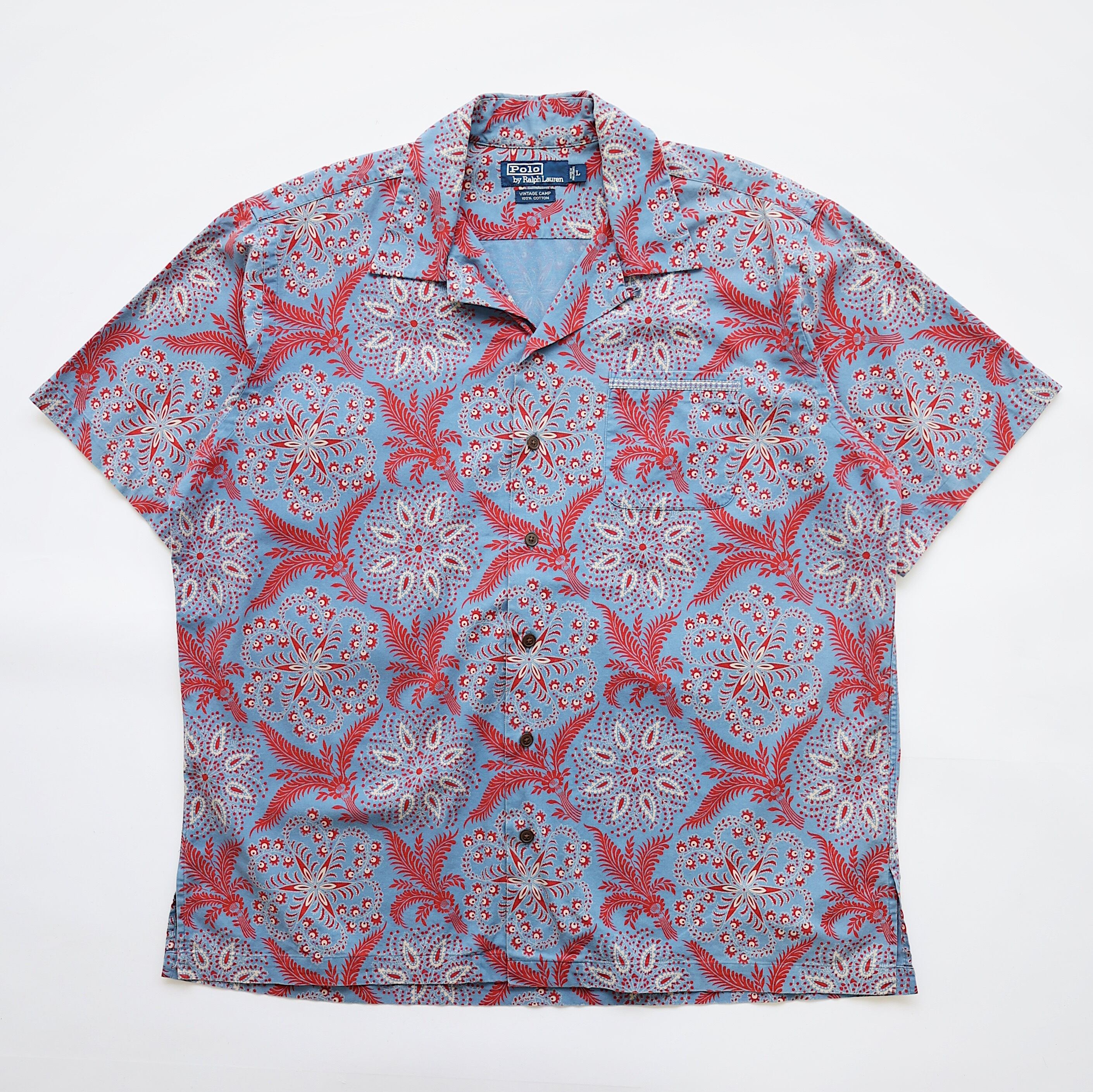 POLO RALPH LAUREN VINTAGE CAMP S/S OPEN COLLAR SHIRT | CLIMB SENDAI 