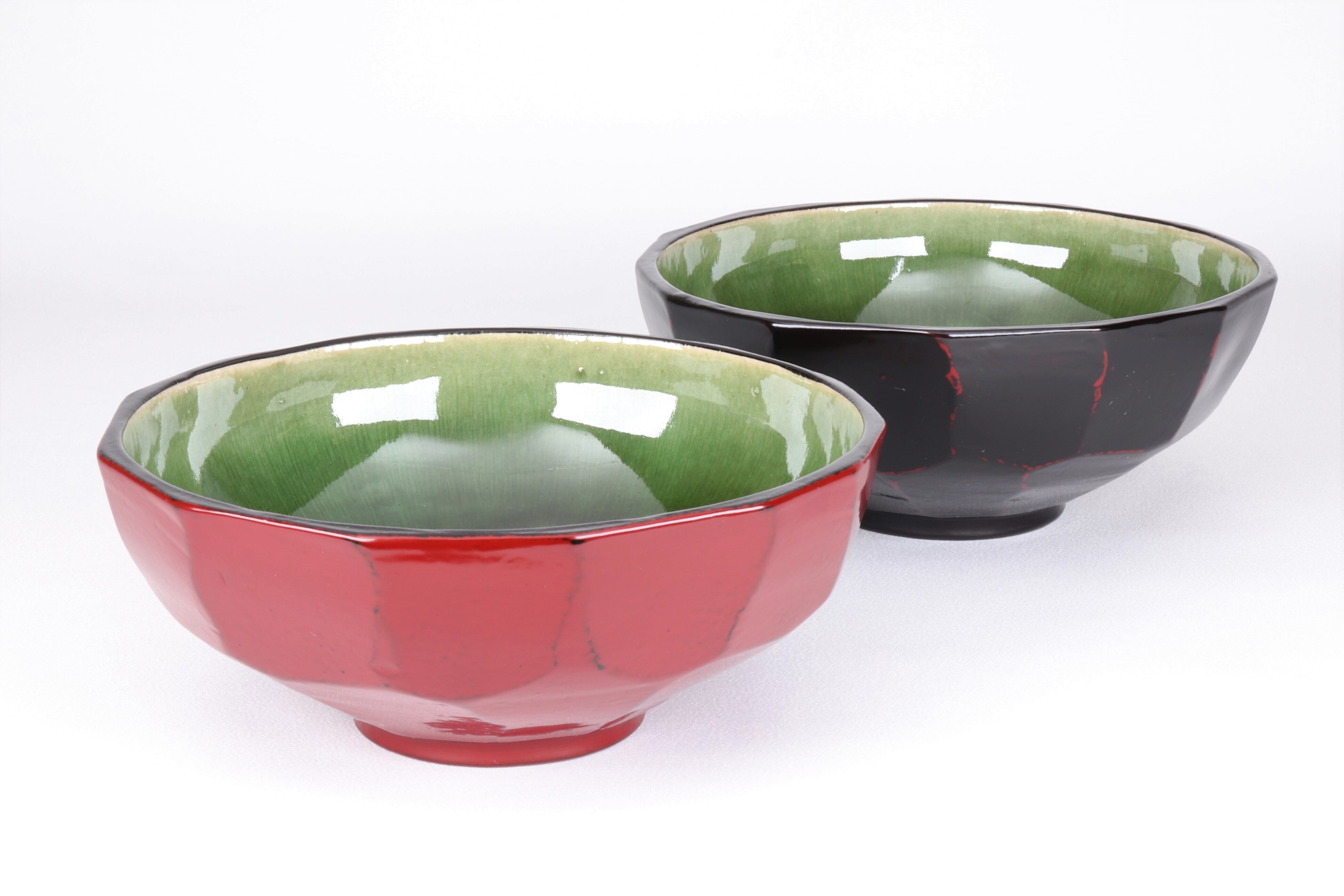 漆陶 オリベ 削ぎボール 中 | 宗山窯