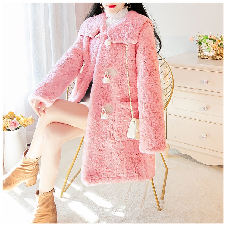 カジュアル 長袖 暖かい ウィンター 大人気 中・長セクション ゆったりする ラペル プリンセススタイル