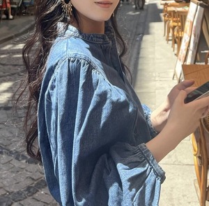 デニムパフスリーブシャツ W01186