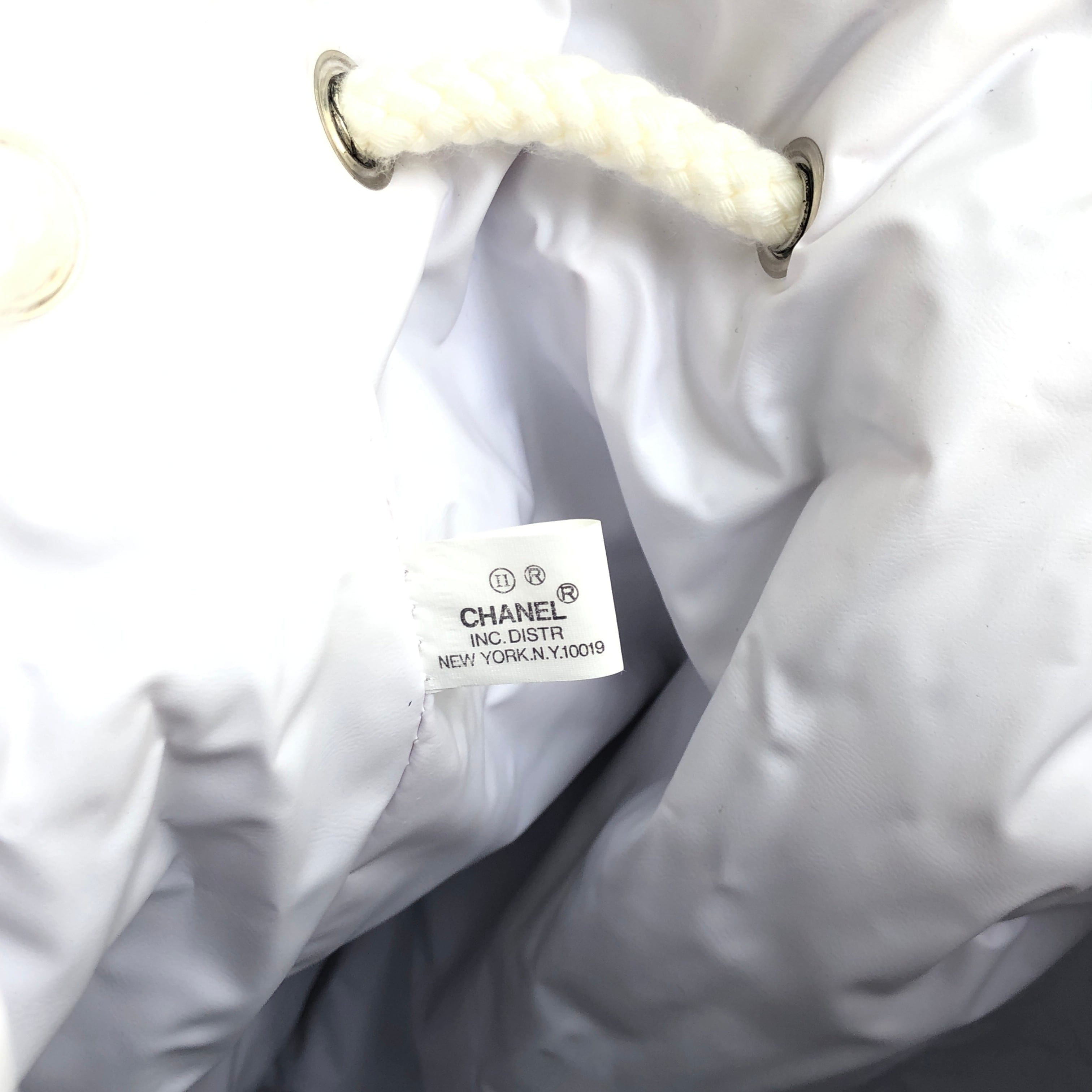 CHANEL シャネル ロゴ 巾着 プールバッグ ショルダーバッグ ブラック