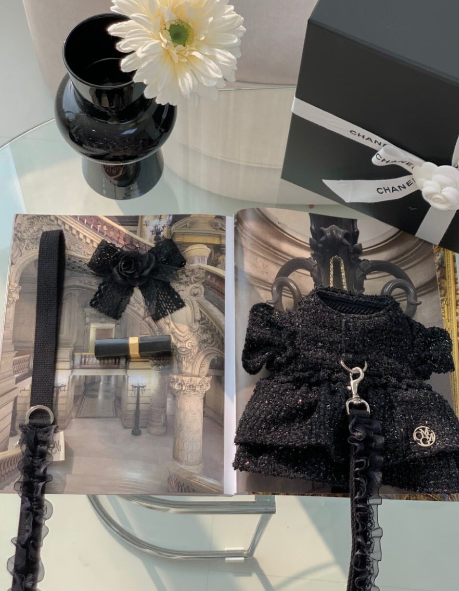 SM/即納【ROMUAH】Black Tweed Harness