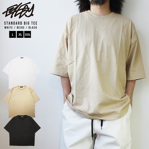 【eye-cut2101】EYEDY アイディーメンズ レディース ユニセックス STANDARD BIG T 無地T 白T ホワイト ベージュ ブラック ビッグサイズ 大きいサイズ