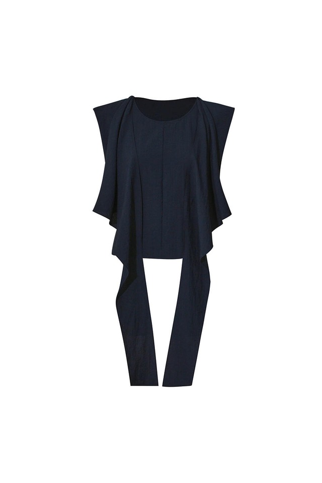 [LE17SEPTEMBRE] 26 CRINKLED SLEEVELESS FLUID BLOUSE [NAVY] 正規品 韓国ブランド 韓国通販 韓国代行 韓国ファッション LE 17 SEPTEMBRE ル 17 セプテンバー le 917韓国 店舗