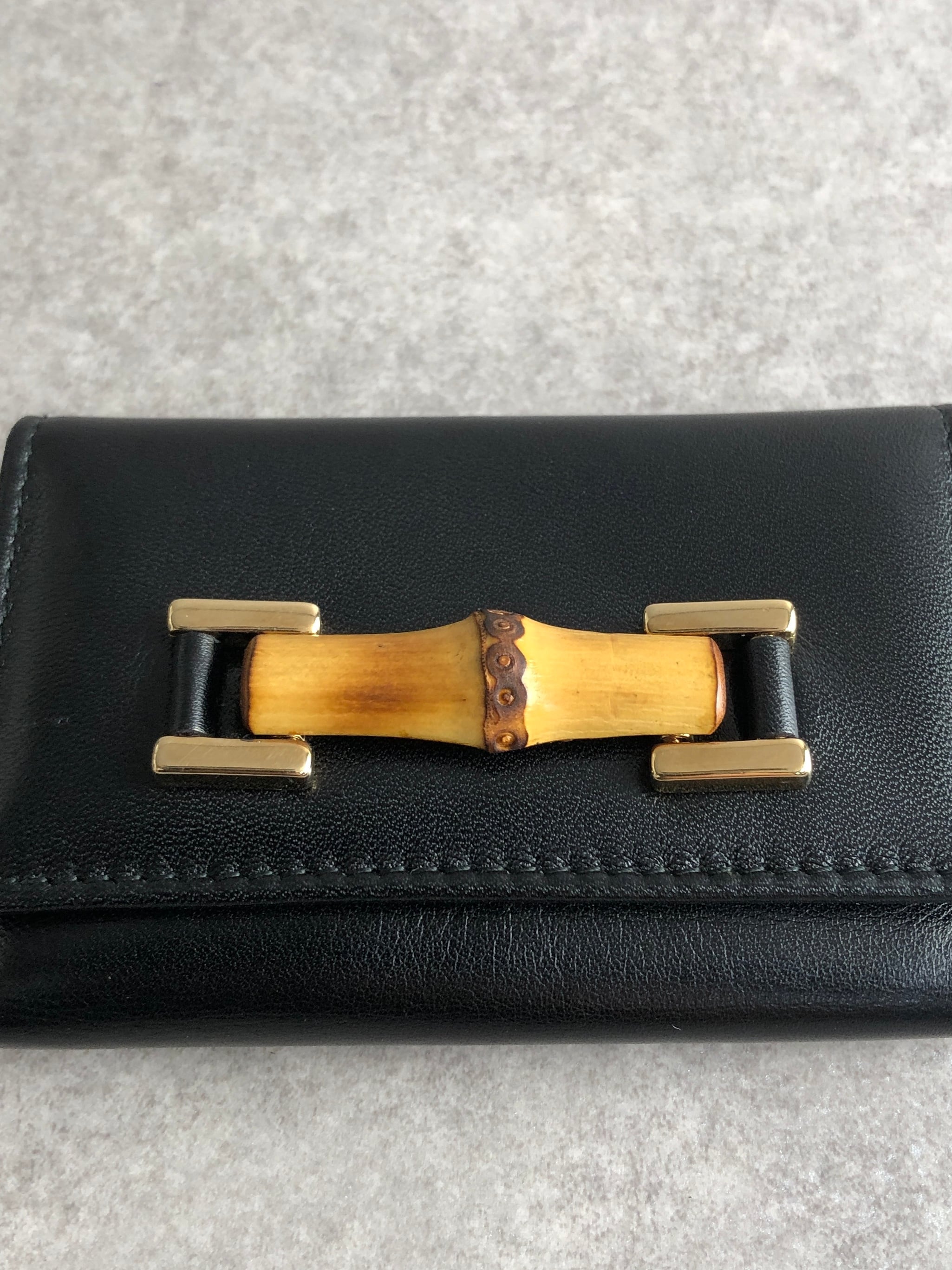 GUCCI グッチ キーケース ブラック バンブー レザー 6連 vintage