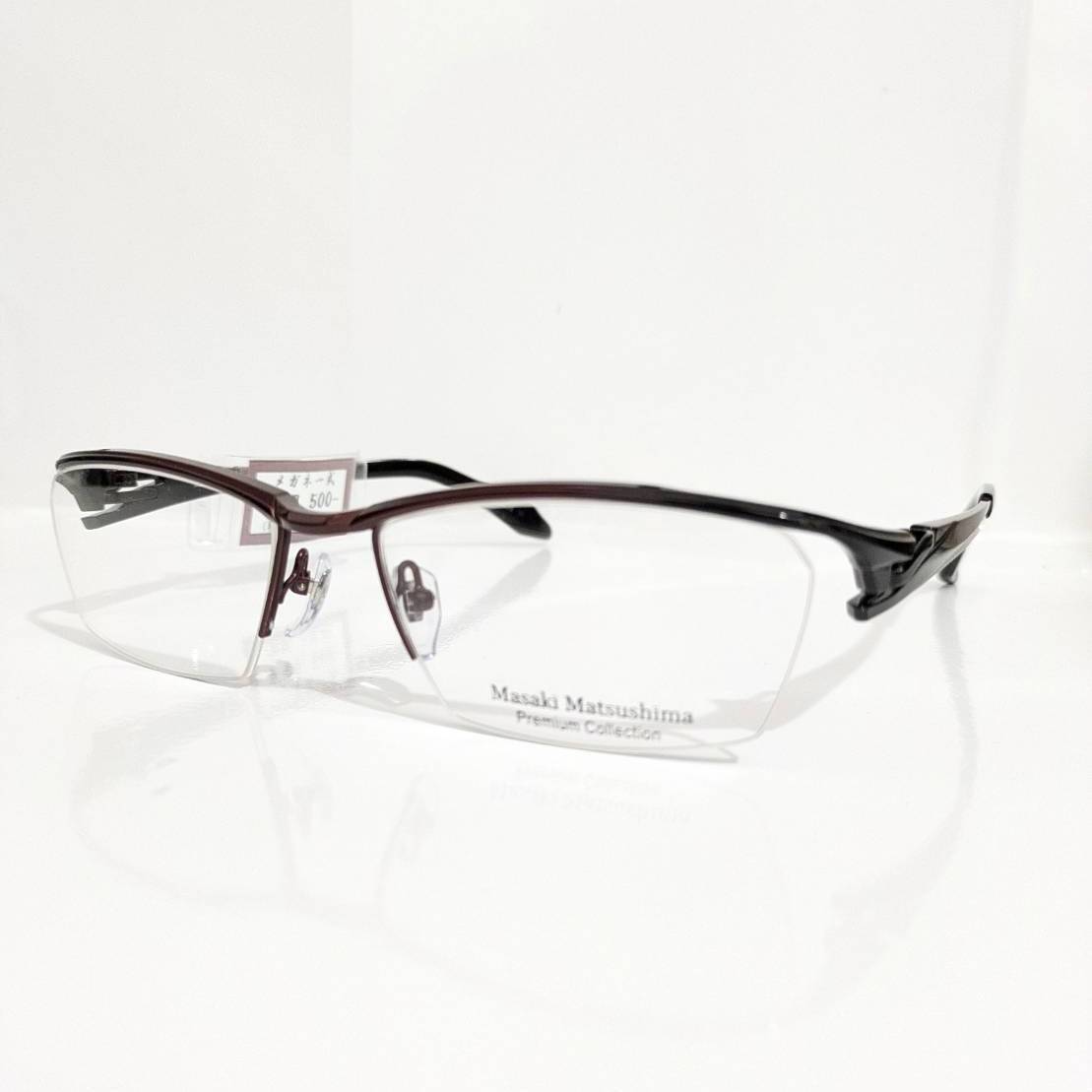 【Masaki Matsushima】スクエアナイロールフレーム レッド&ブラック